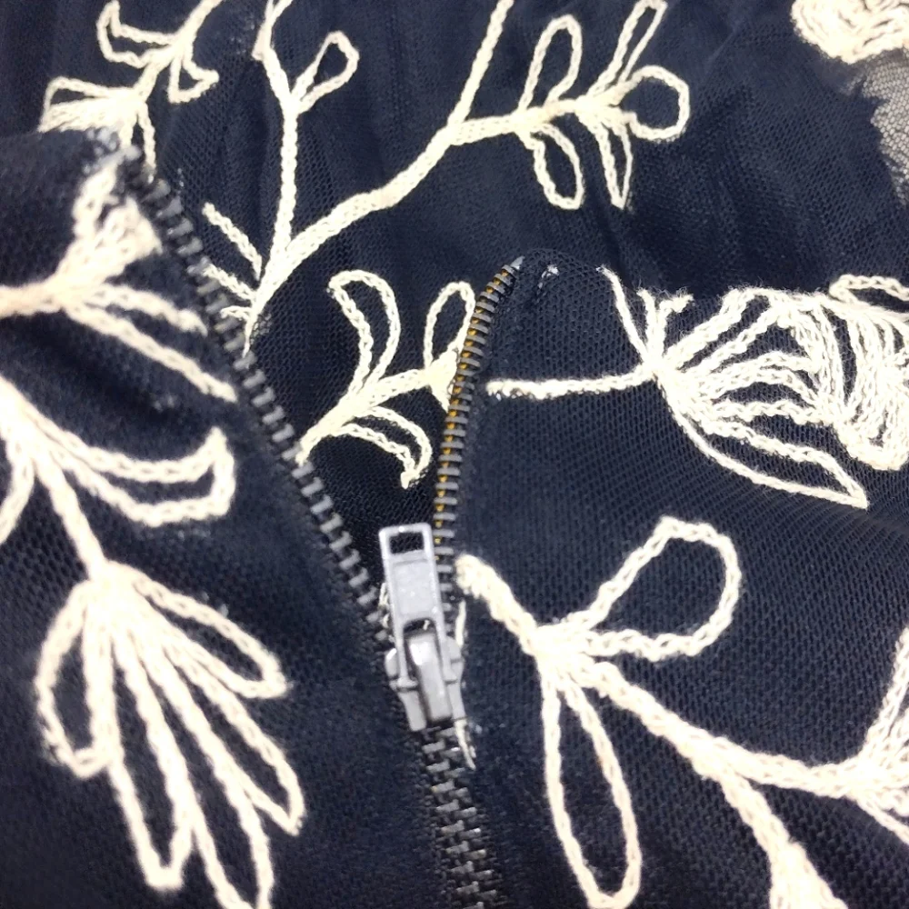 Melonie T Embroidered Floral Cold-Shoulder Sheer Mini Dress - Picture 14 of 16